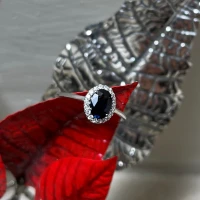 013 Miluna Anello oro con Zaffiro e brillanti cod: LID3271